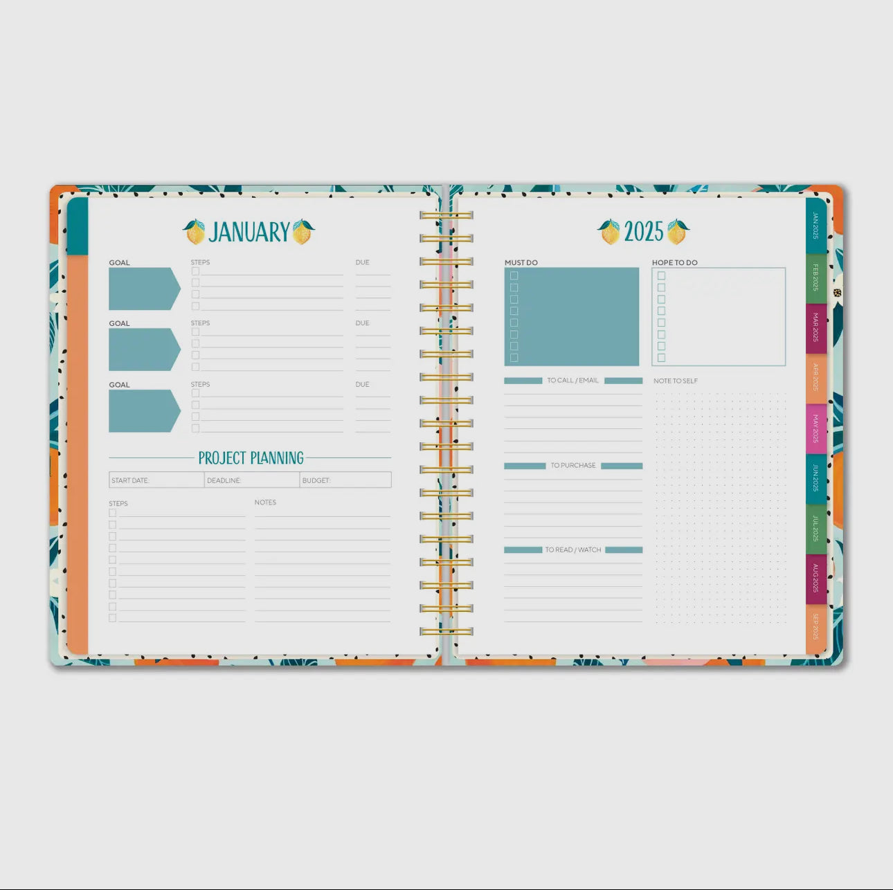 2025 Fruits Deluxe Hardcover Planner