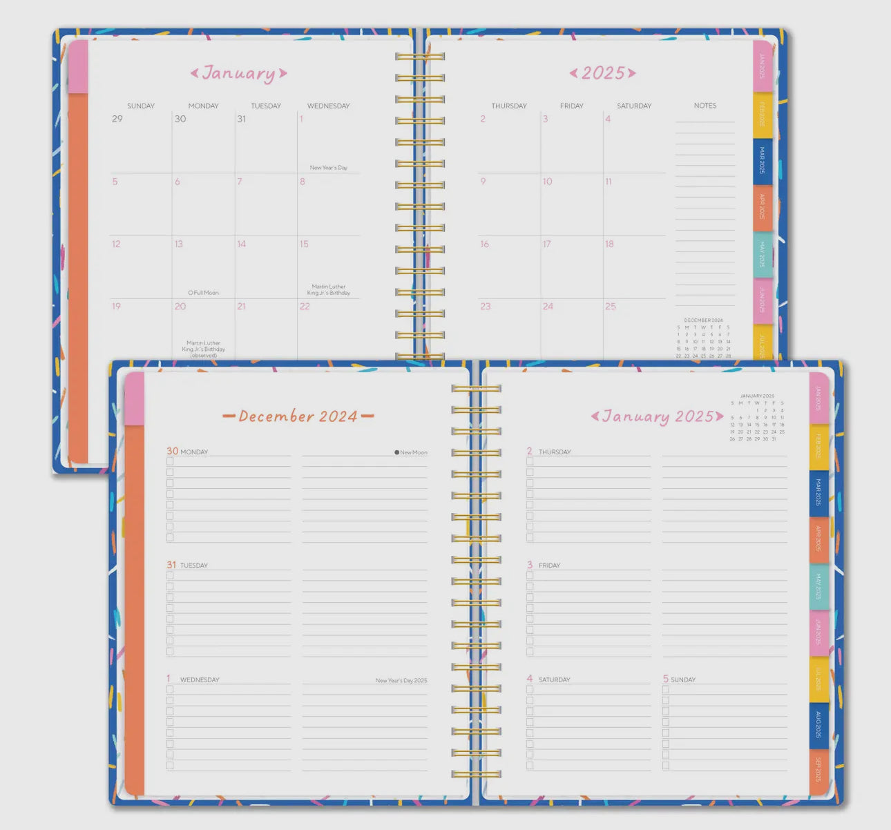 2025 Geometric Deluxe Hardcover Planner