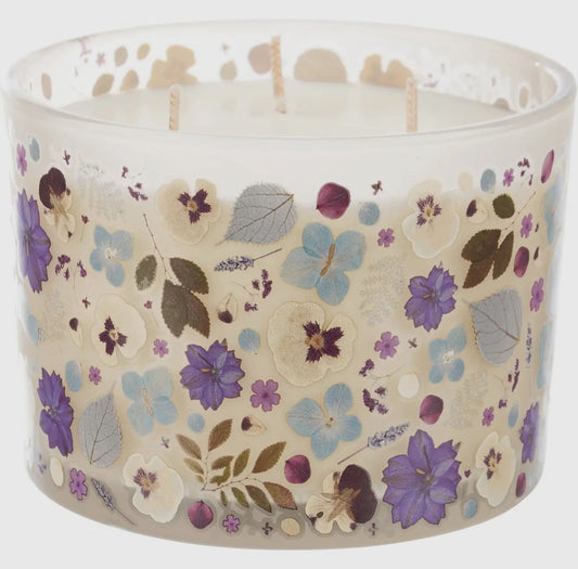 Purple Flowers Candle (French Vanilla)