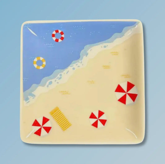 Beach Scene... Square Ceramic Tray