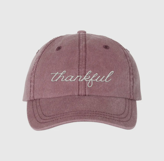 Thankful Embroidered Baseball Cap